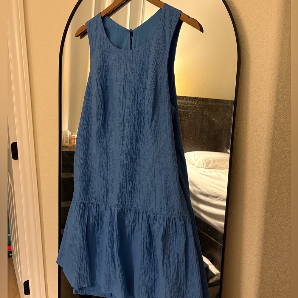 NWT Anthropologie Maeve Drop-Waist Ruffle Textured Dress 👗✨💙